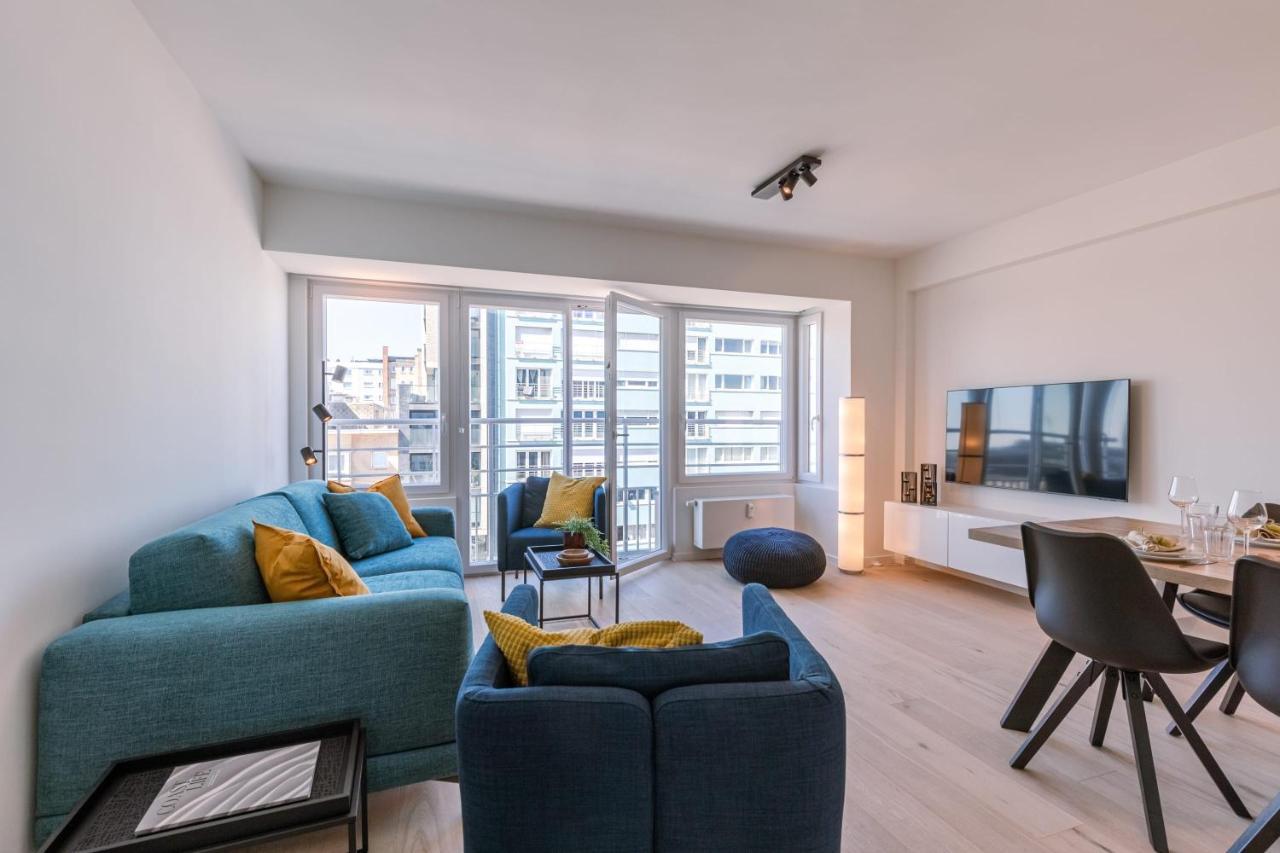Huswell - Lovely Apartment With Lateral Sea View And Parking Ostende Kültér fotó